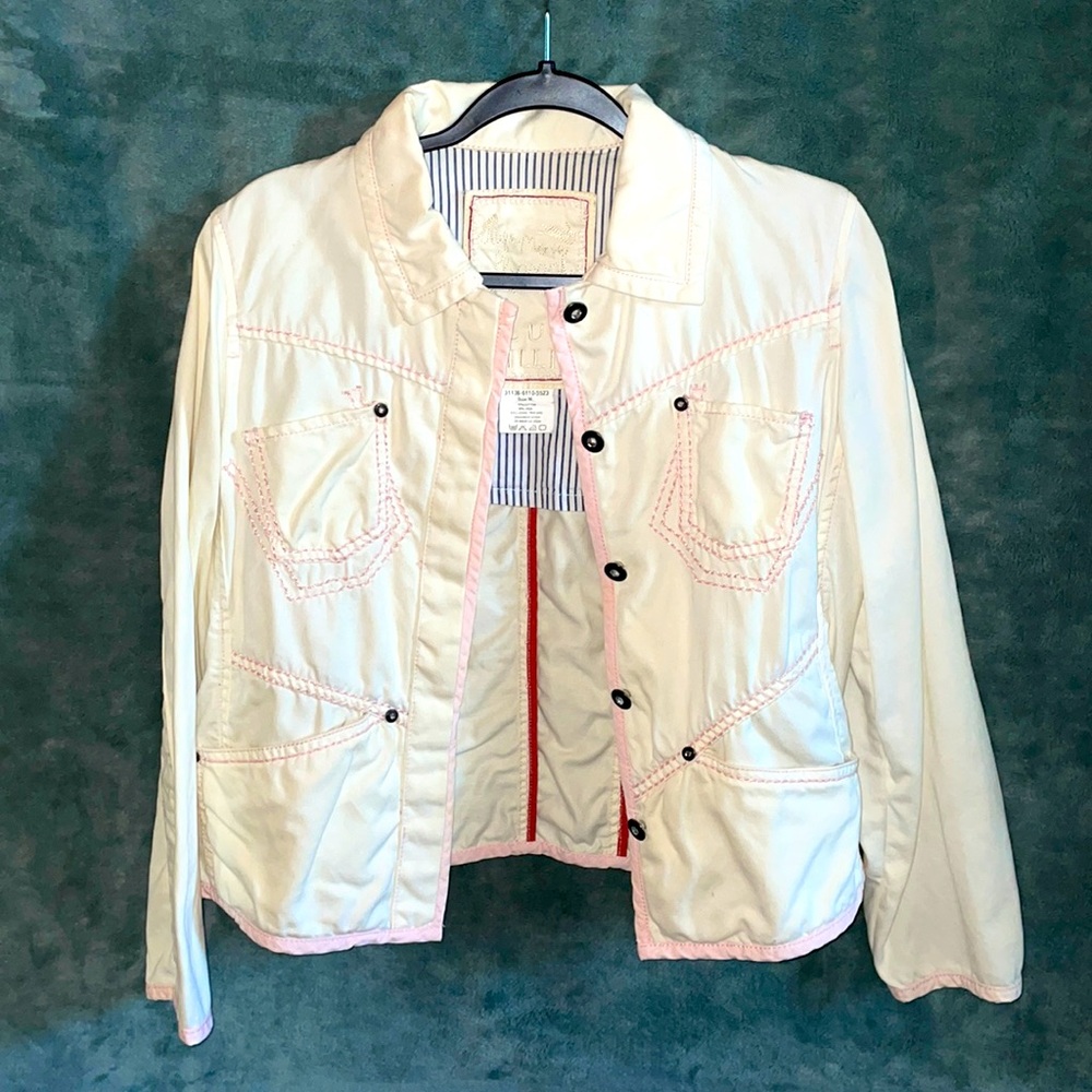 Vintage Blue Willi’s White Jean Jacket.  Size M
